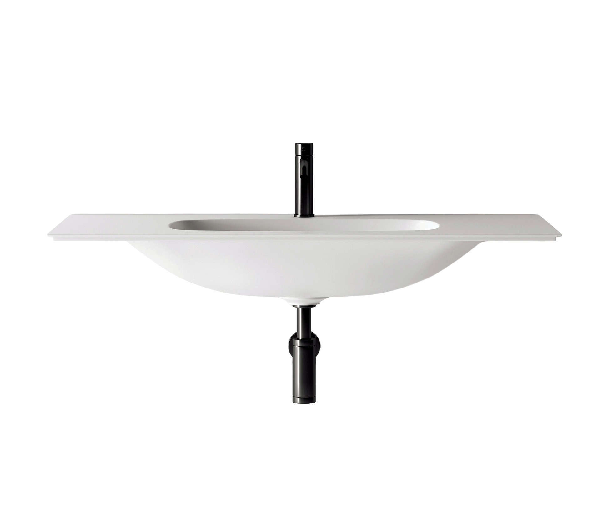 Studio Bagno Nur 102 Wall Hung / Vanity Top Basin NTH, Gloss White