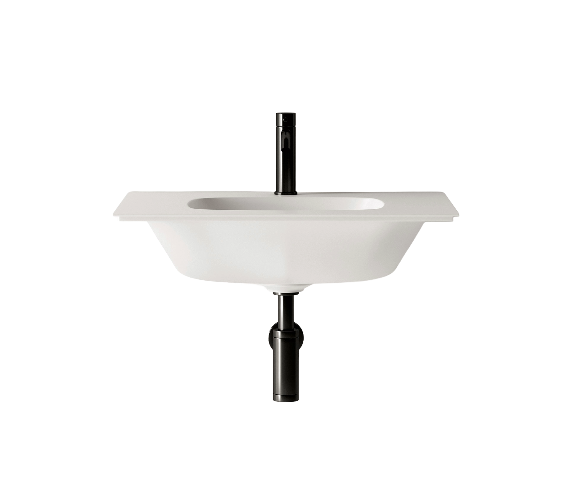 Studio Bagno Nur 62 Wall Hung / Vanity Top Basin NTH, Gloss White