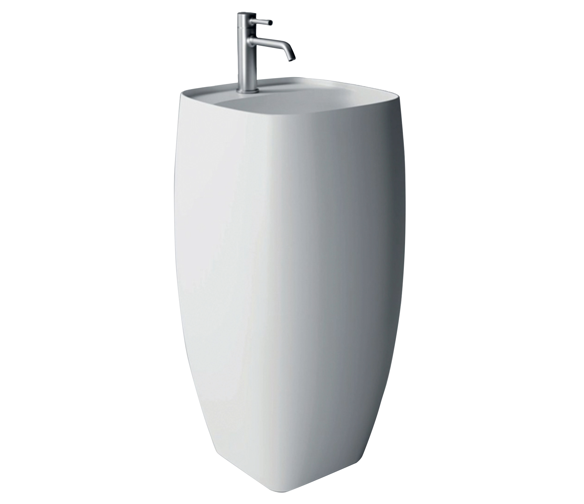 Studio Bagno Nur Column 1TH (with tap landing), Gloss White
