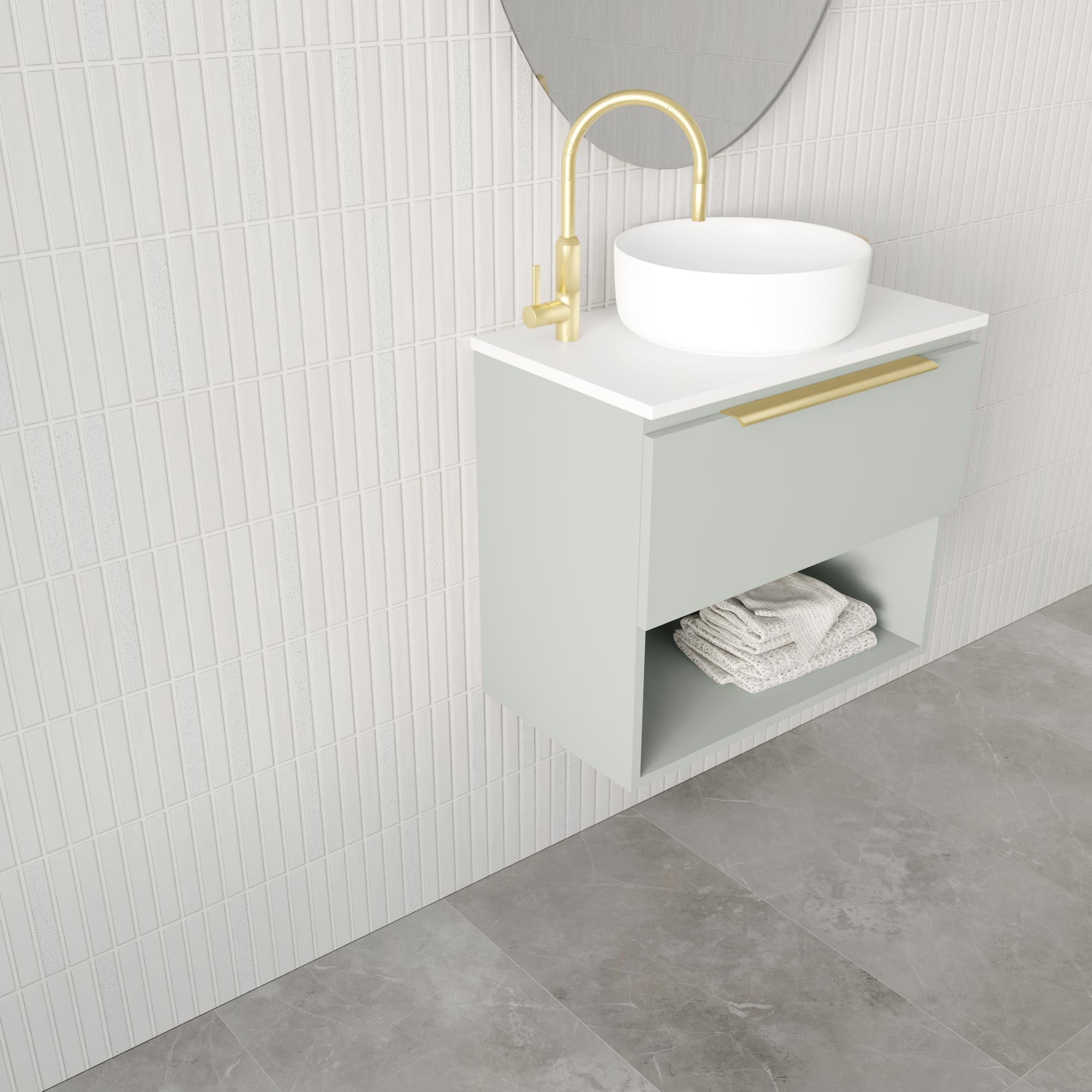 Marquis Oxford Compact Wall Hung Vanity