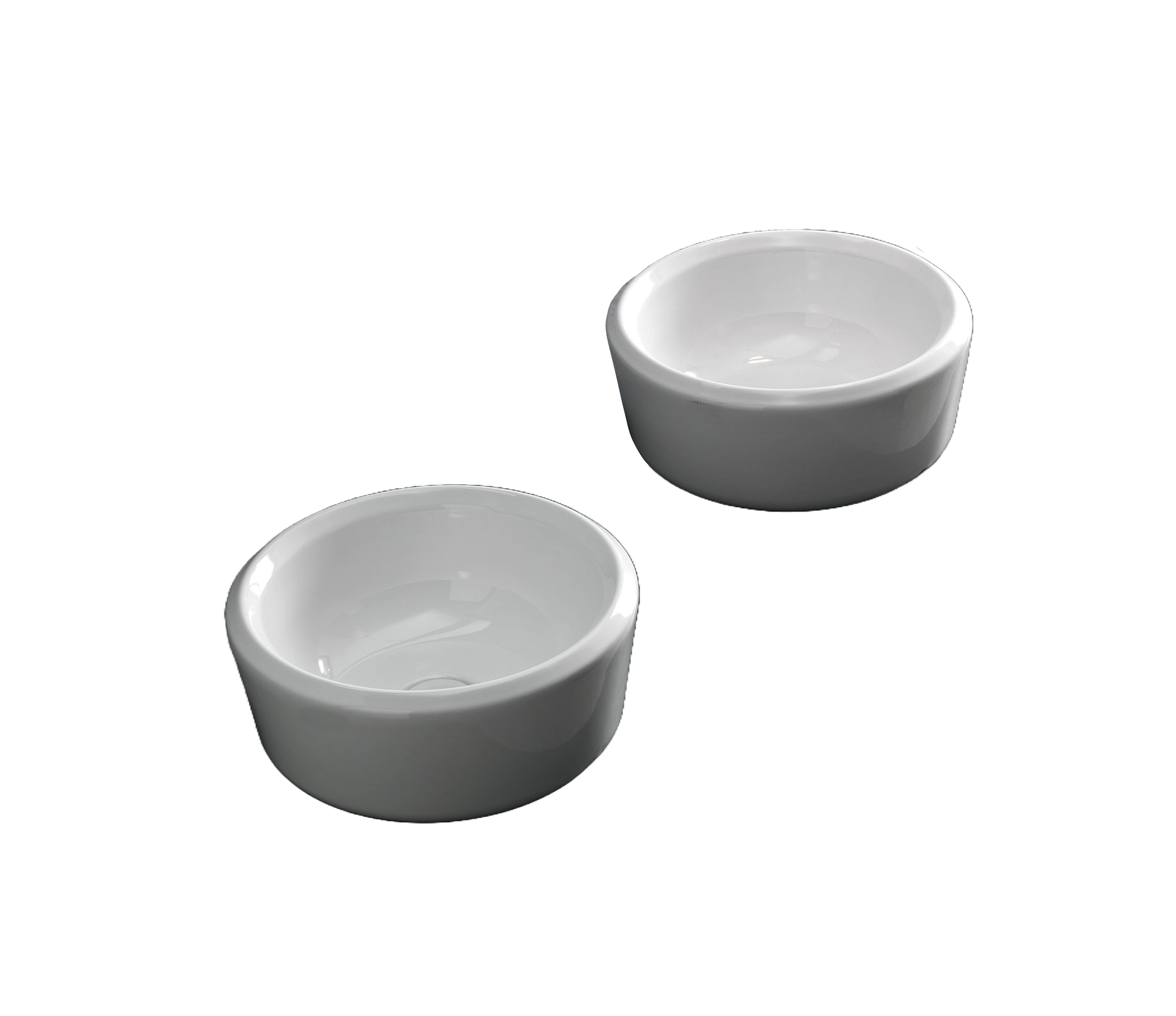 Studio Bagno Pencil Circle Bench Basin - Gloss White