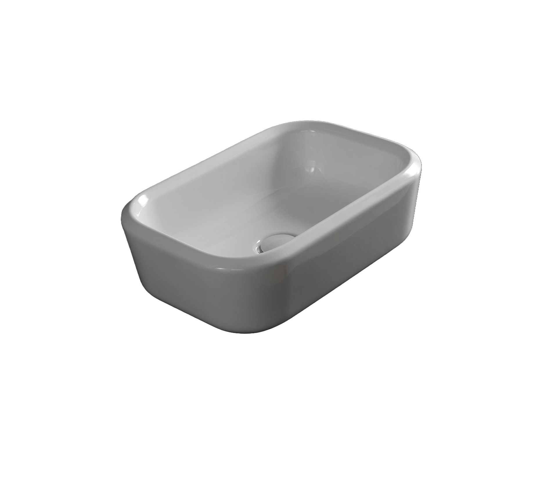 Studio Bagno Pencil Rectangle Bench Basin - Gloss White