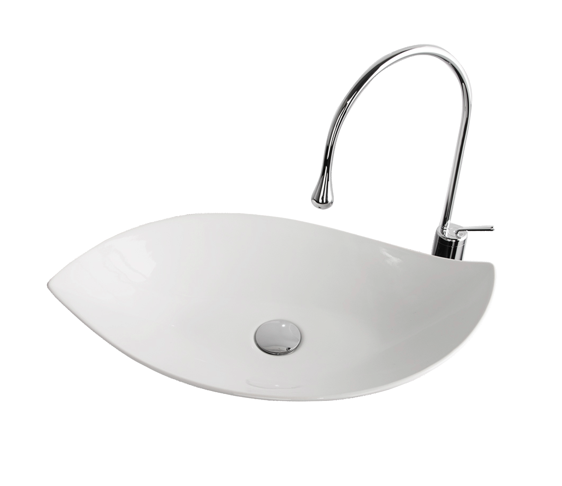 Studio Bagno Piroga Bench Basin, Gloss White