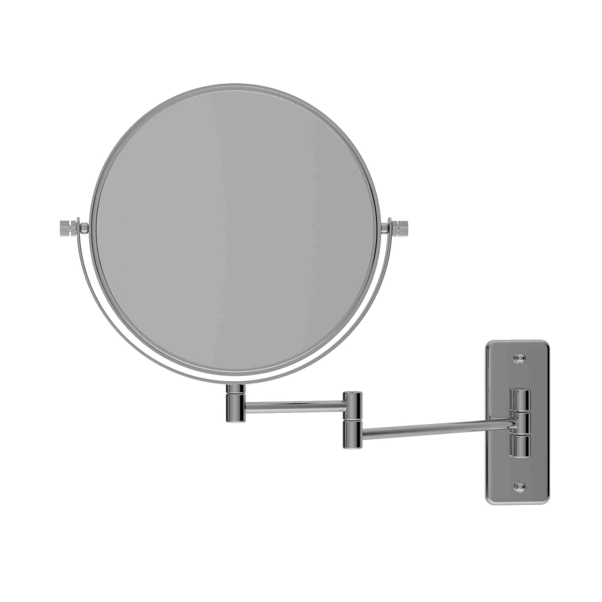 Thermogroup 1 & 8x Magnification Wall Mounted Shaving Mirror, 200mm Diameter, Chrome