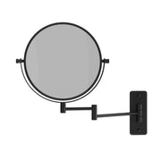 Thermogroup 1 & 5x Magnification Wall Mounted Shaving Mirror, 200mm Diameter, Matt Black