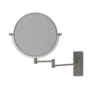 Thermogroup 1 & 5x Magnification Wall Mounted Shaving Mirror, 200mm Diameter, Brushed Nickel