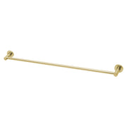 Phoenix Radii Single Towel Rail 800mm Round Plate, Brushed Gold