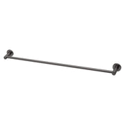 Phoenix Radii Single Towel Rail 800mm Round Plate, Brushed Carbon