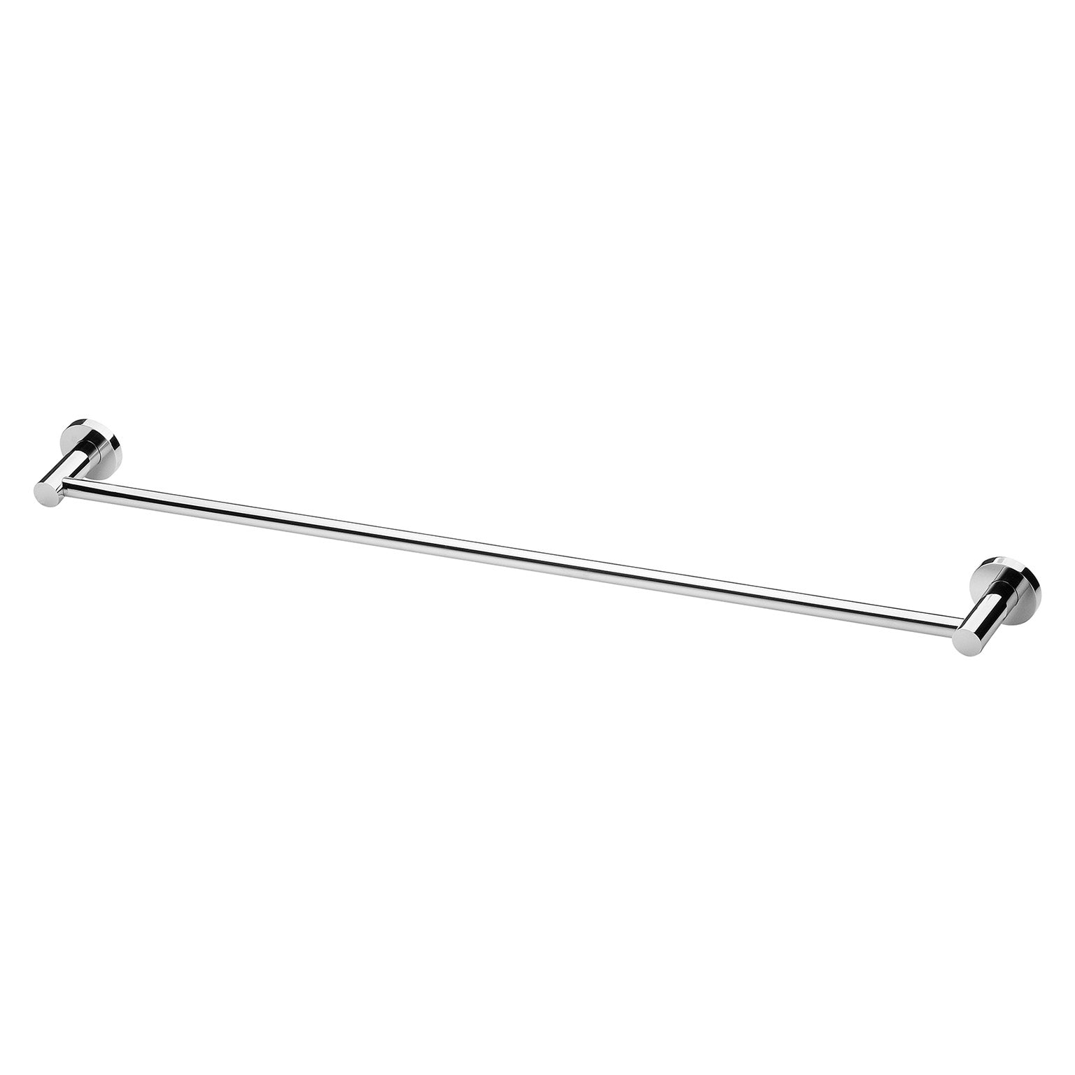 Phoenix Radii Single Towel Rail 800mm Round Plate, Chrome