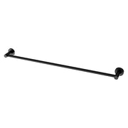 Phoenix Radii Single Towel Rail 800mm Round Plate, Matte Black
