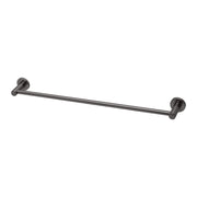 Phoenix Radii Single Towel Rail 600mm Round Plate, Brushed Carbon