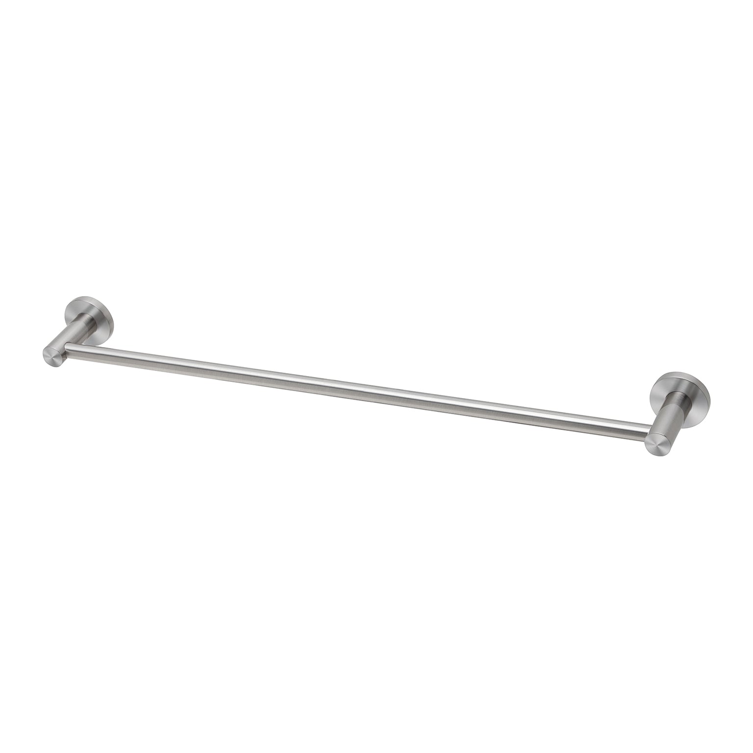 Phoenix Radii SS 316 Single Towel Rail Round Plate 600mm, Stainless Steel