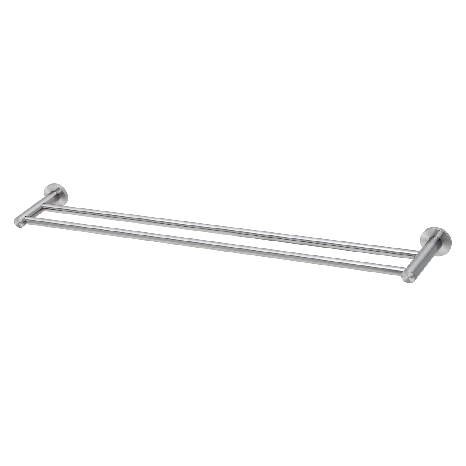 Phoenix Radii SS 316 Double Towel Rail Round Plate 800mm, Stainless Steel