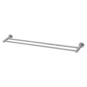 Phoenix Radii SS 316 Double Towel Rail Round Plate 800mm, Stainless Steel