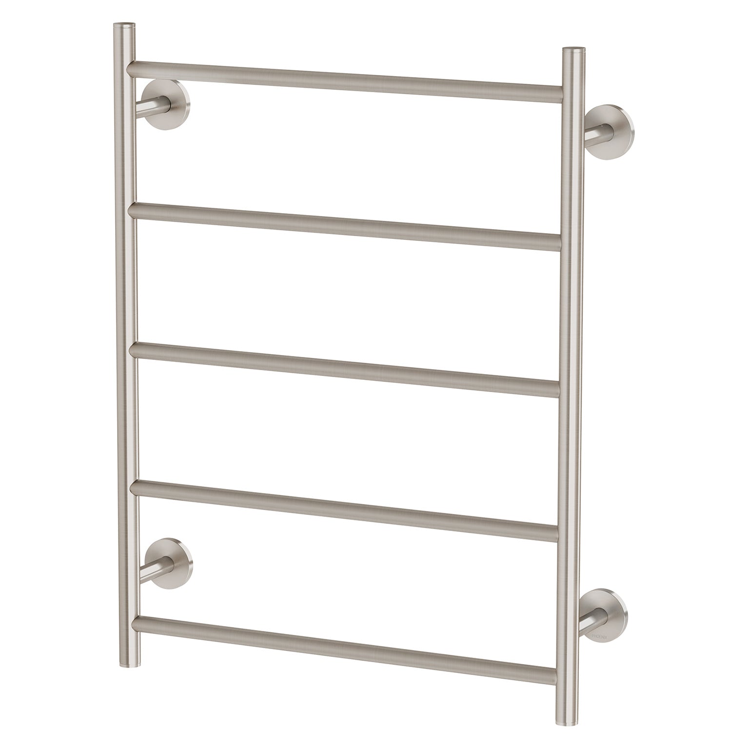 Phoenix Radii Towel Ladder 550 x 740mm Round Plate, Brushed Nickel