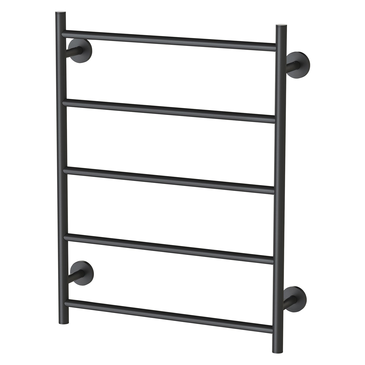 Phoenix Radii Towel Ladder 550 x 740mm Round Plate, Matte Black