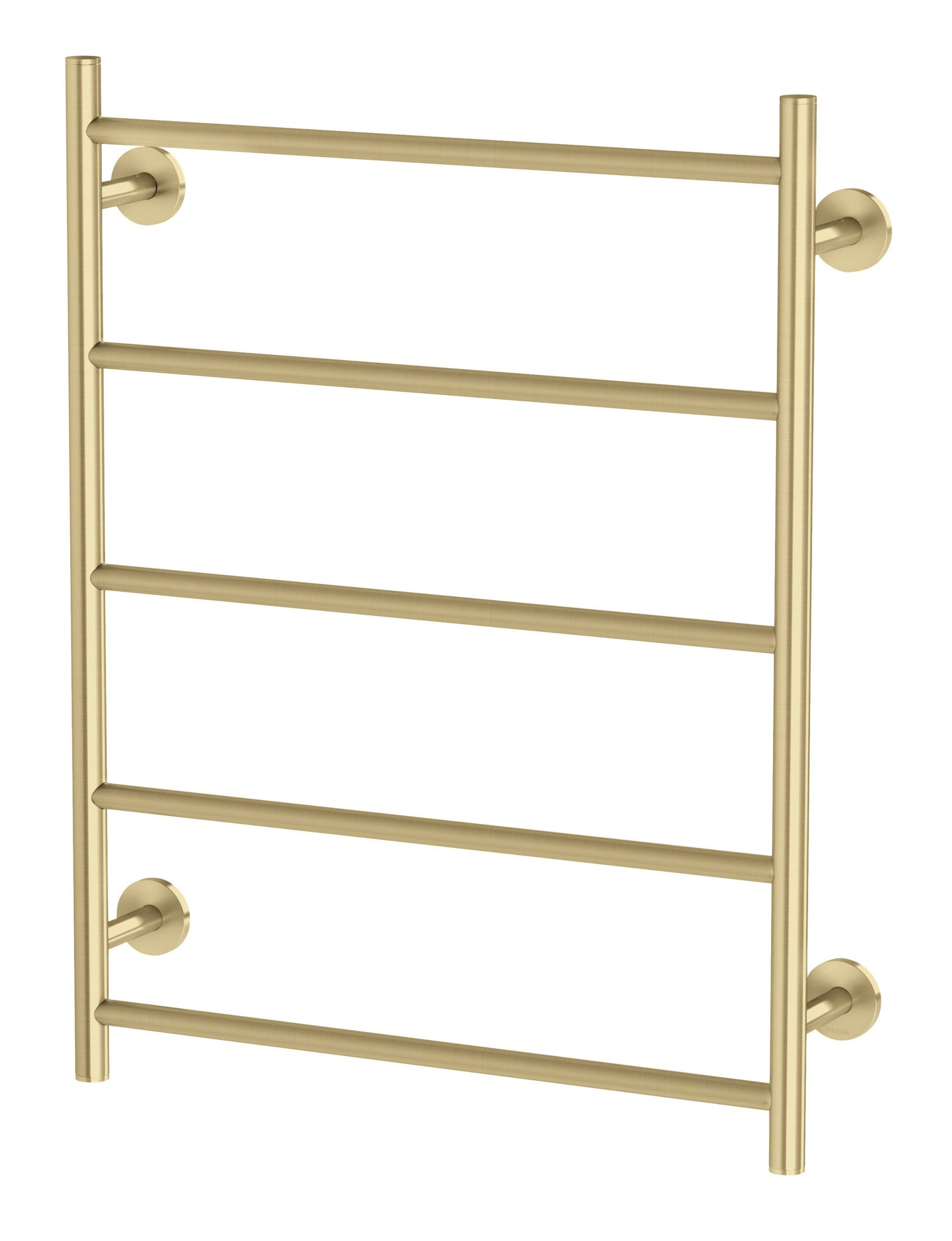 Phoenix Radii Heated Towel Ladder 550 x 740mm Round Plate, Chrome