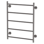 Phoenix Radii Heated Towel Ladder 550 x 740mm Round Plate, Brushed Carbon