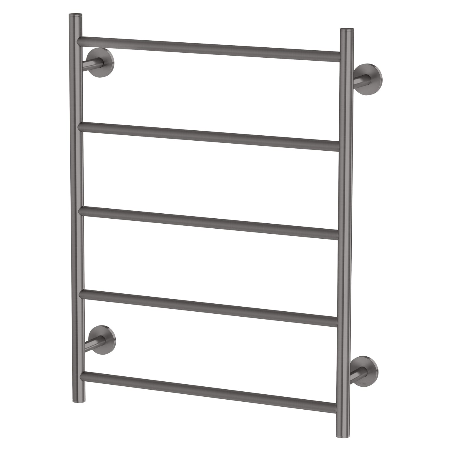 Phoenix Radii Heated Towel Ladder 550 x 740mm Round Plate, Matte Black
