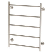Phoenix Radii Heated Towel Ladder 550 x 740mm Round Plate, Brushed Nickel