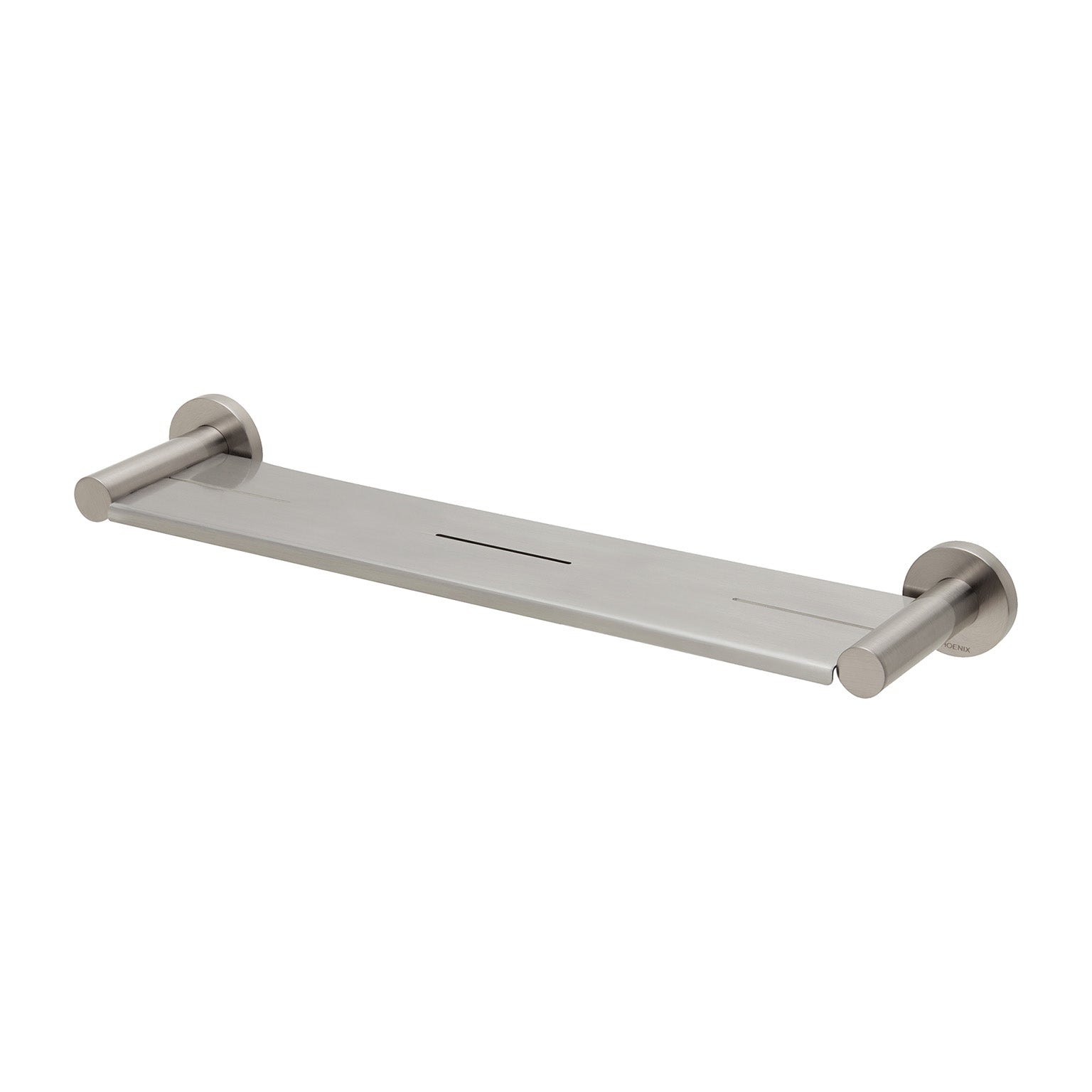 Phoenix Radii Metal Shelf Round Plate, Brushed Nickel