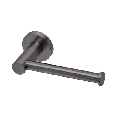 Phoenix Radii Toilet Roll Holder Round Plate, Brushed Carbon