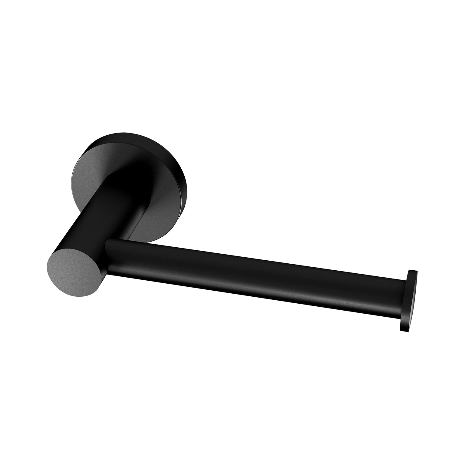Phoenix Radii Toilet Roll Holder Round Plate, Matte Black