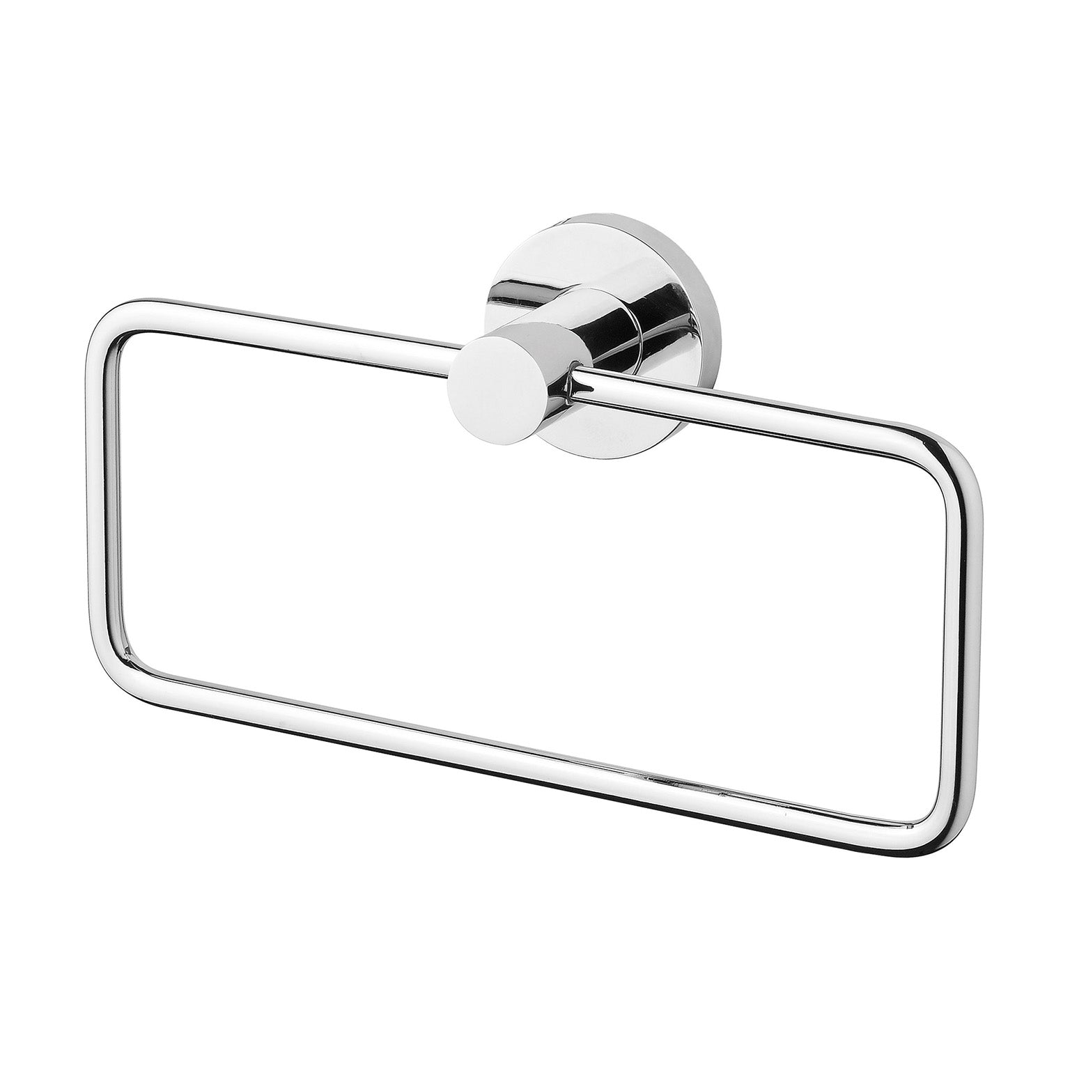Phoenix Radii Hand Towel Holder Round Plate, Chrome