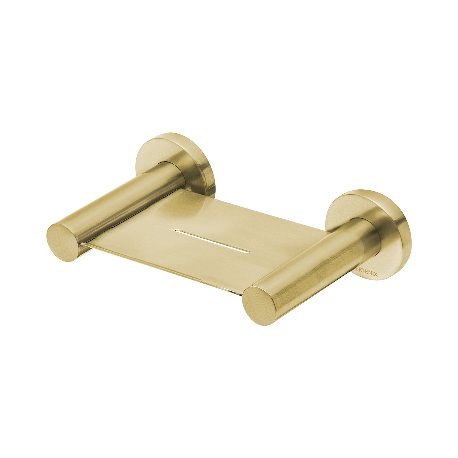 Phoenix Radii Soap Dish Round Plate, Brushed Gold