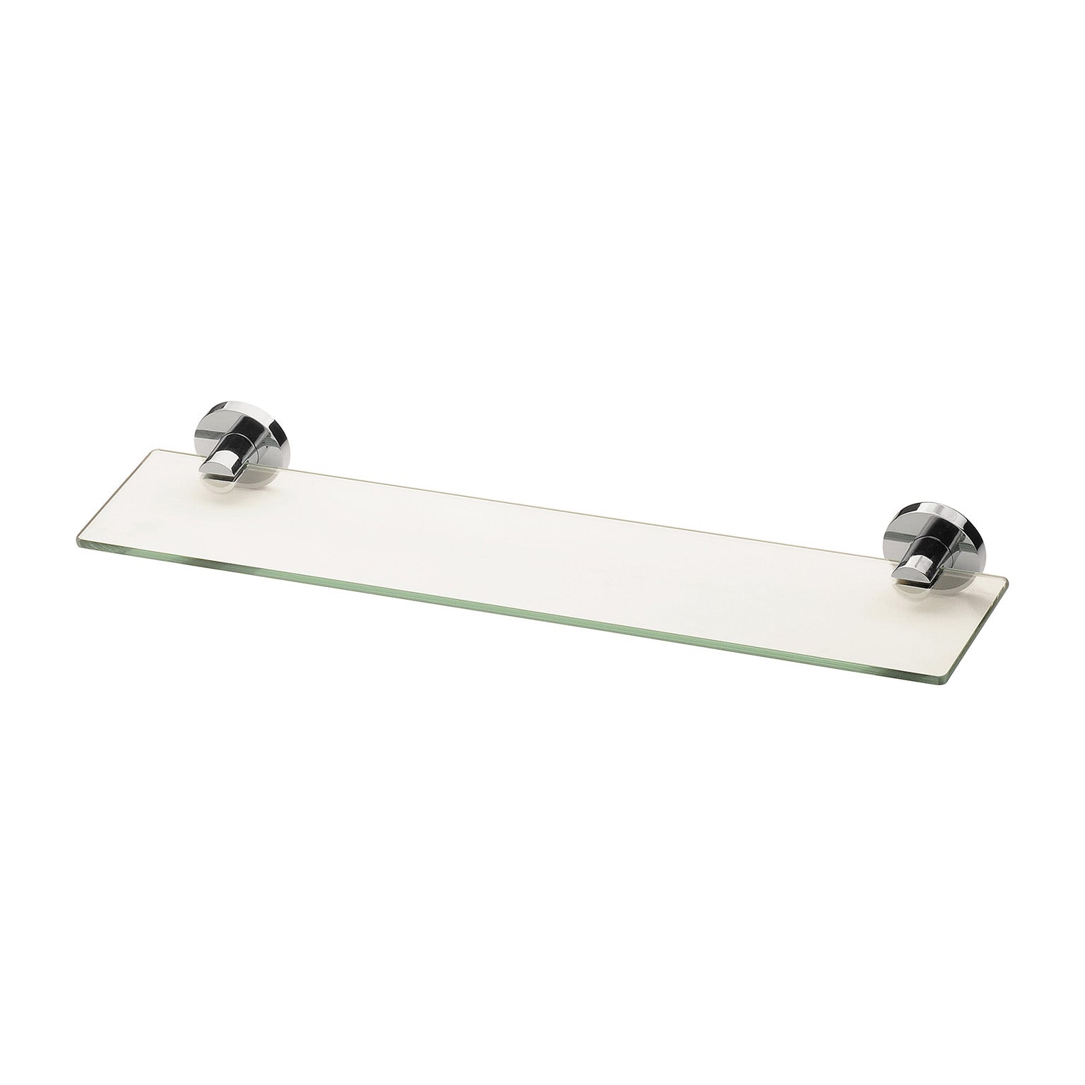 Phoenix Radii Glass Shelf Round Plate, Chrome