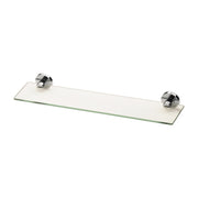 Phoenix Radii Glass Shelf Round Plate, Chrome