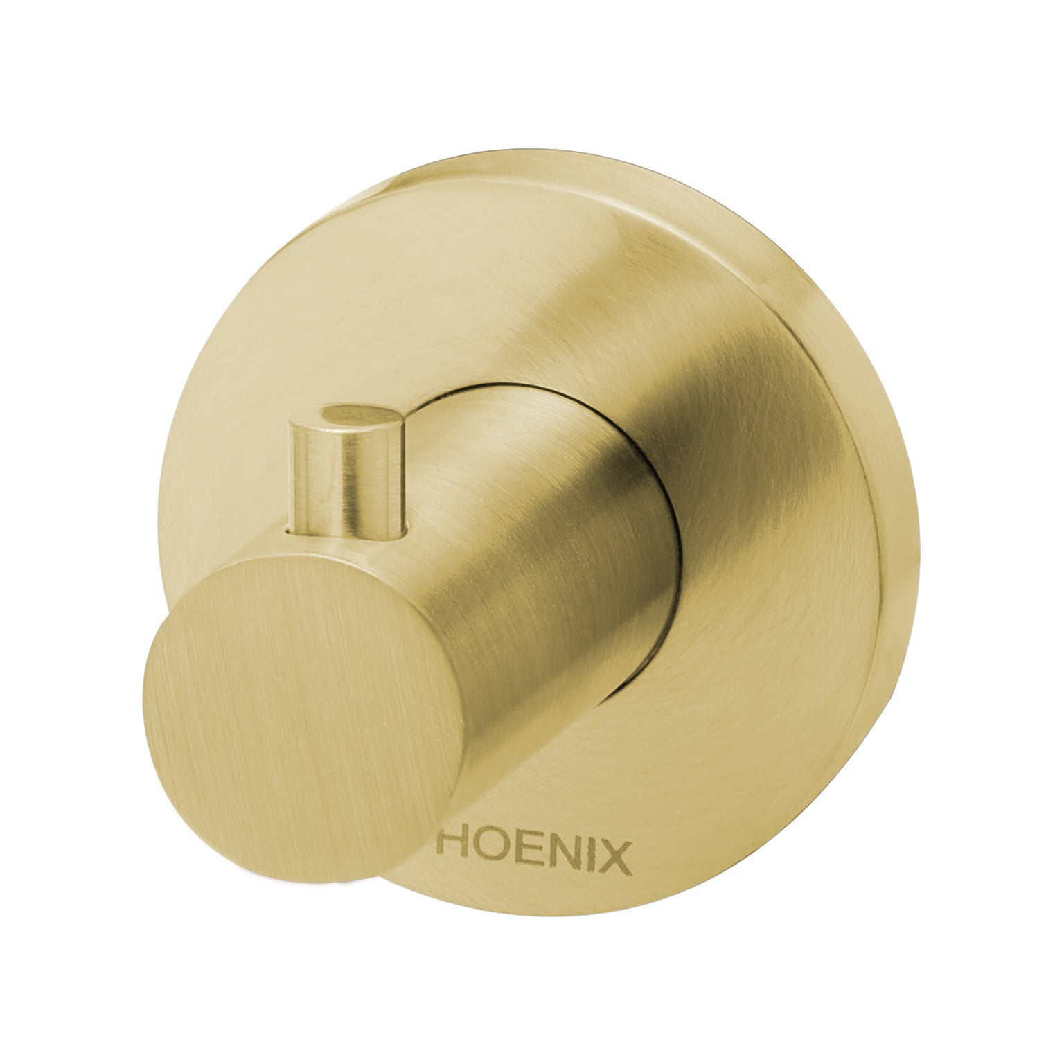 Phoenix Radii Robe Hook Round Plate, Brushed Nickel