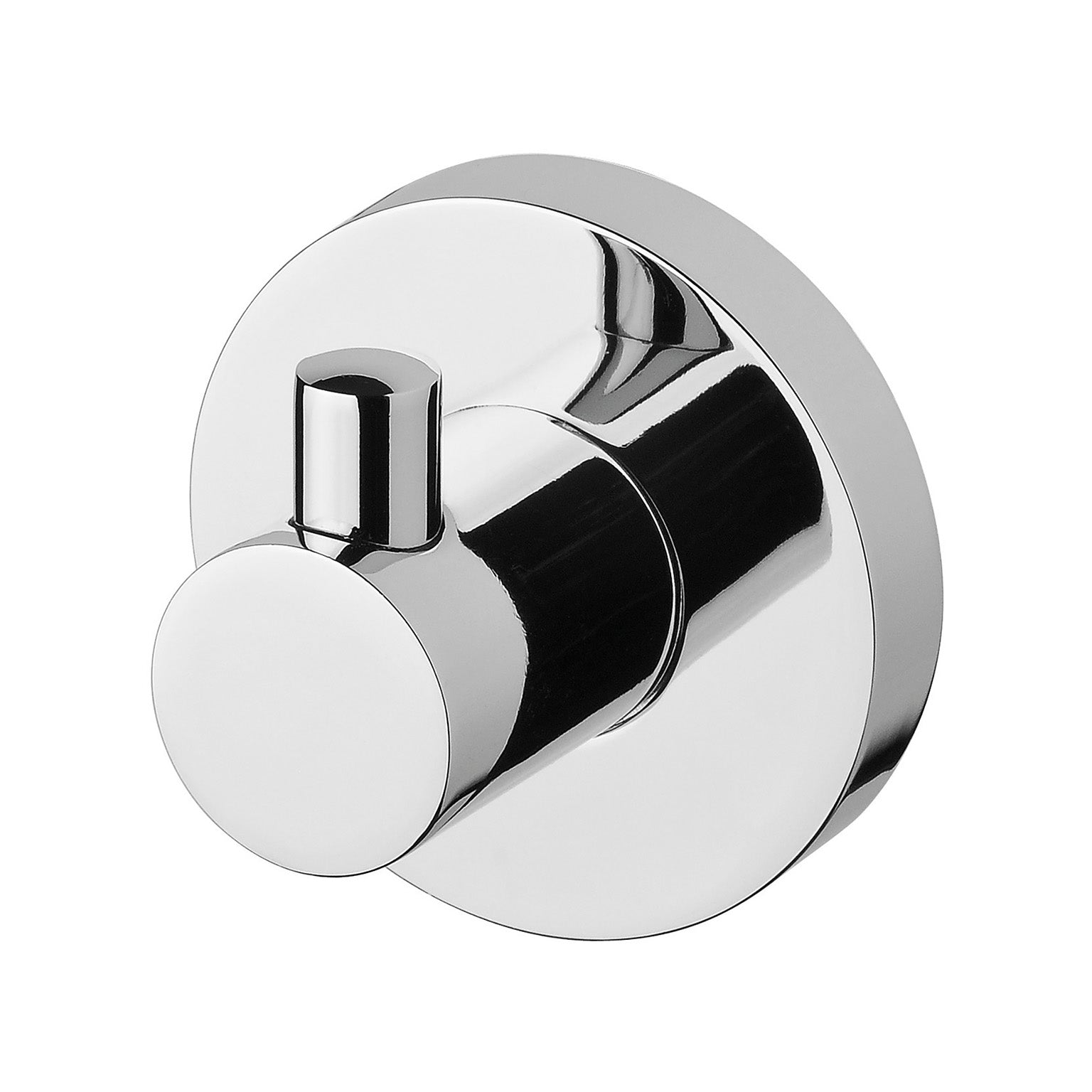 Phoenix Radii Robe Hook Round Plate, Chrome