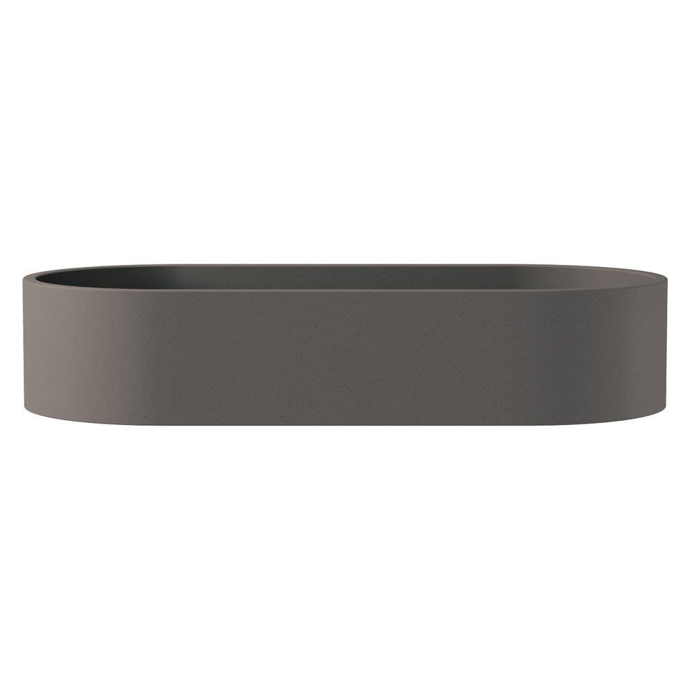 Fienza Jada Concrete Pill Basin Above Counter 600 x 280 x 120mm, Warm Grey