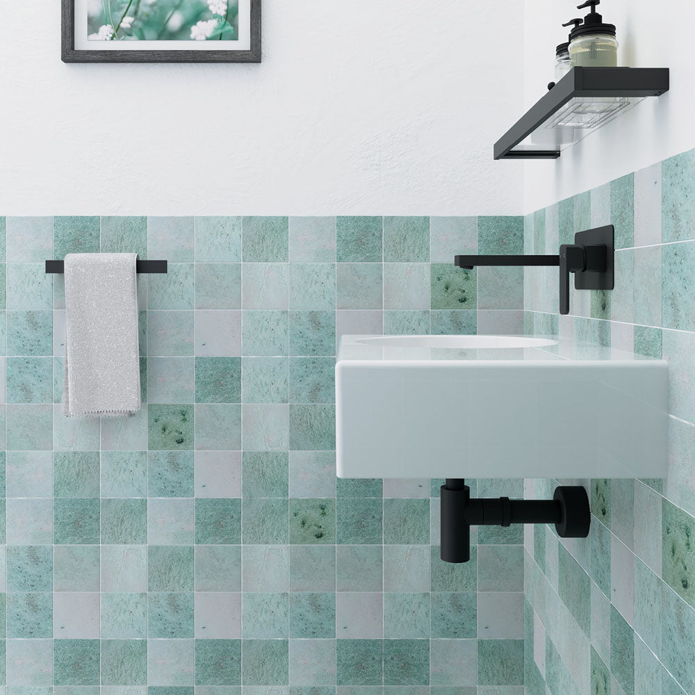 Fienza Reba Ceramic Wall Hung Basin Left Hand Bowl with Overflow NTH 600 x 425 x 168mm, Gloss White