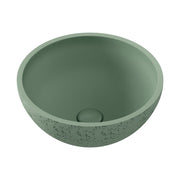 Fienza Alba Concrete Round Bowl Basin 362 x 145mm Sage, Gloss White