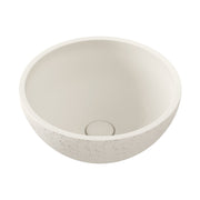 Fienza Alba Concrete Round Bowl Basin 362 x 145mm Warm, White