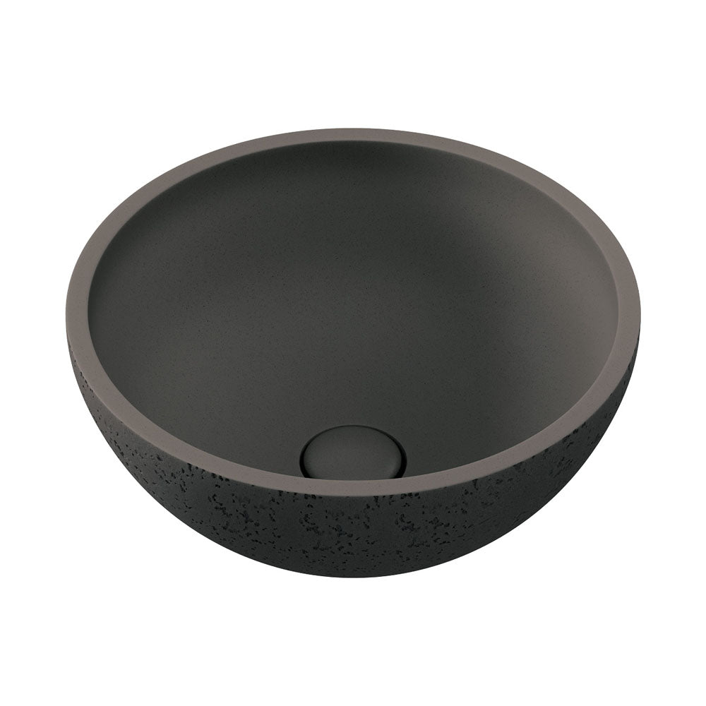 Fienza Alba Concrete Round Bowl Basin 362 x 145mm, Warm Grey