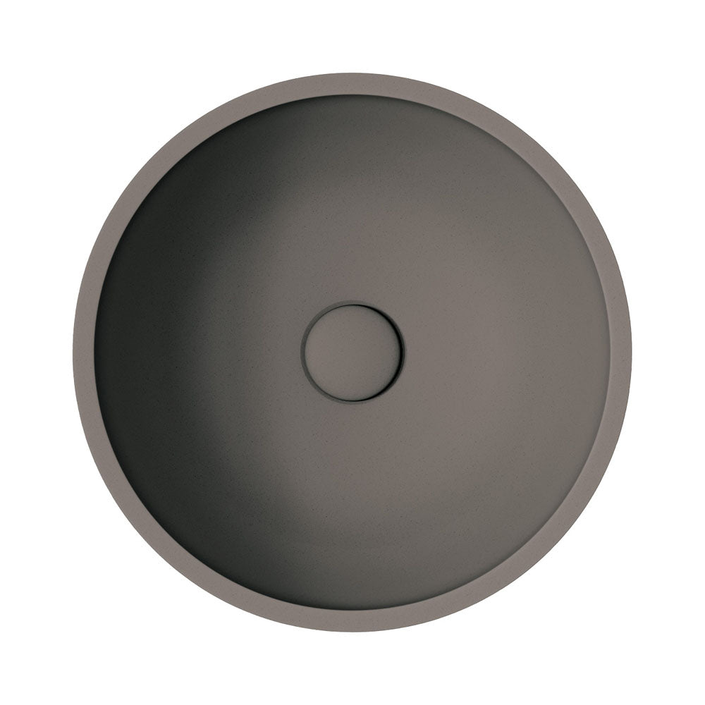Fienza Alba Concrete Round Bowl Basin 362 x 145mm, Warm Grey
