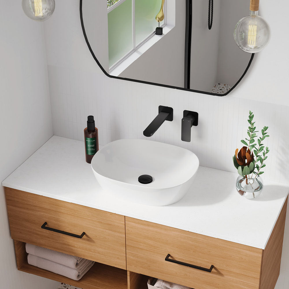 Fienza Koko 465 Above Counter Basin 465 x 375 x 115mm, Matte White
