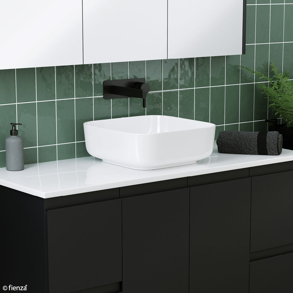Fienza Petra Above Counter Basin NTH 390 x 390 x 130mm, Gloss White