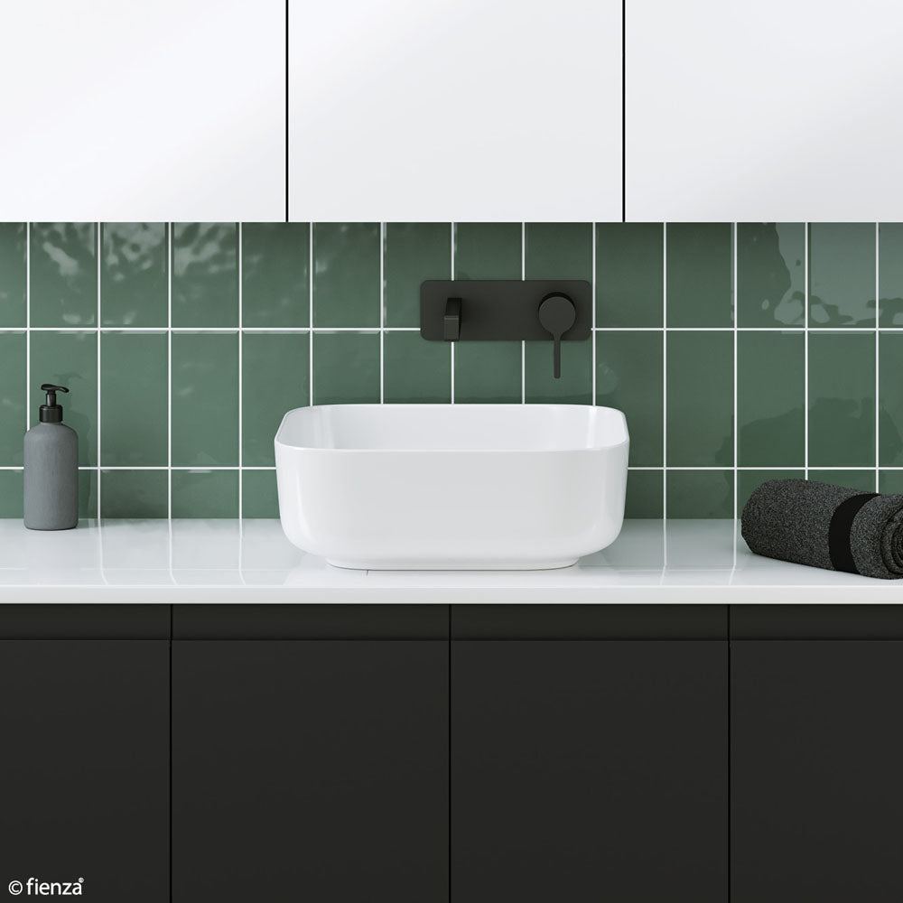 Fienza Petra Above Counter Basin NTH 390 x 390 x 130mm, Gloss White