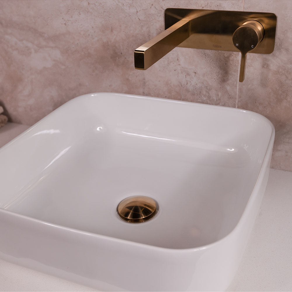 Fienza Petra Above Counter Basin NTH 390 x 390 x 130mm, Gloss White
