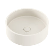 Fienza Jada Concrete Round Basin Above Counter 390 x 120mm Warm, White