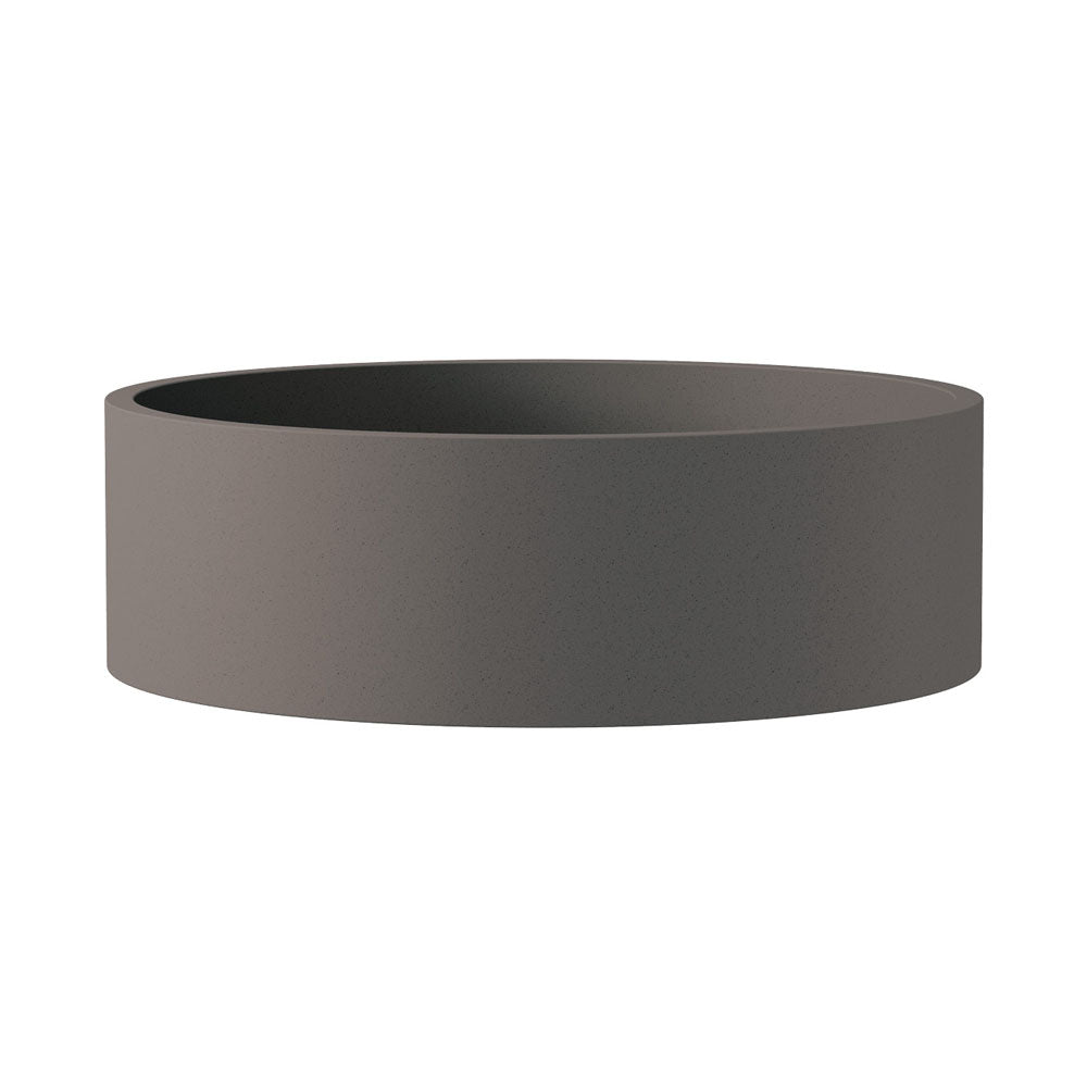 Fienza Jada Concrete Round Basin Above Counter 390 x 120mm, Warm Grey