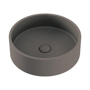 Fienza Jada Concrete Round Basin Above Counter 390 x 120mm, Warm Grey