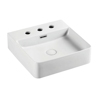 Fienza Petra Mini Above Counter 420 x 420 x 120mm 3TH, Gloss White