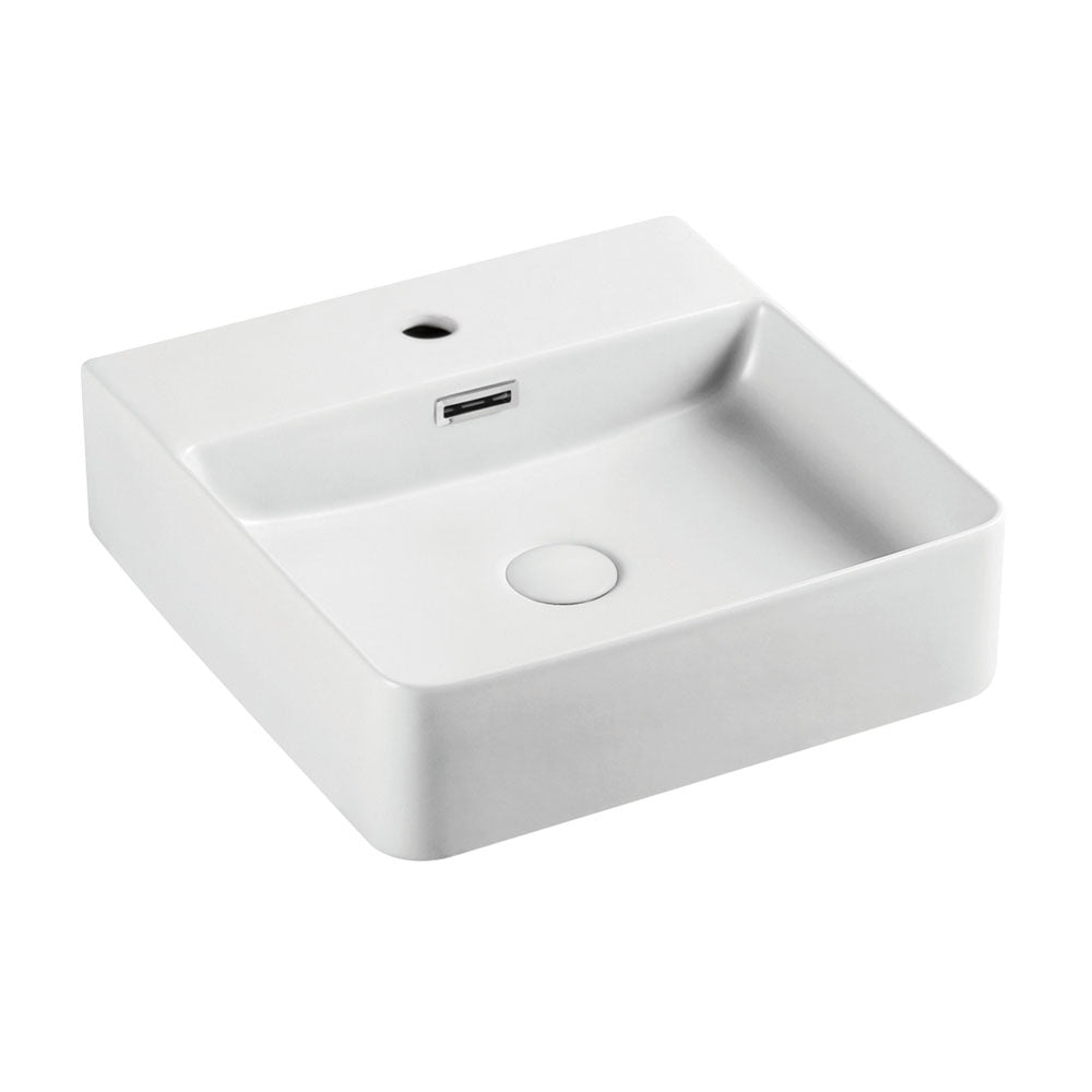 Fienza Petra Mini Above Counter 420 x 420 x 120mm, Gloss White