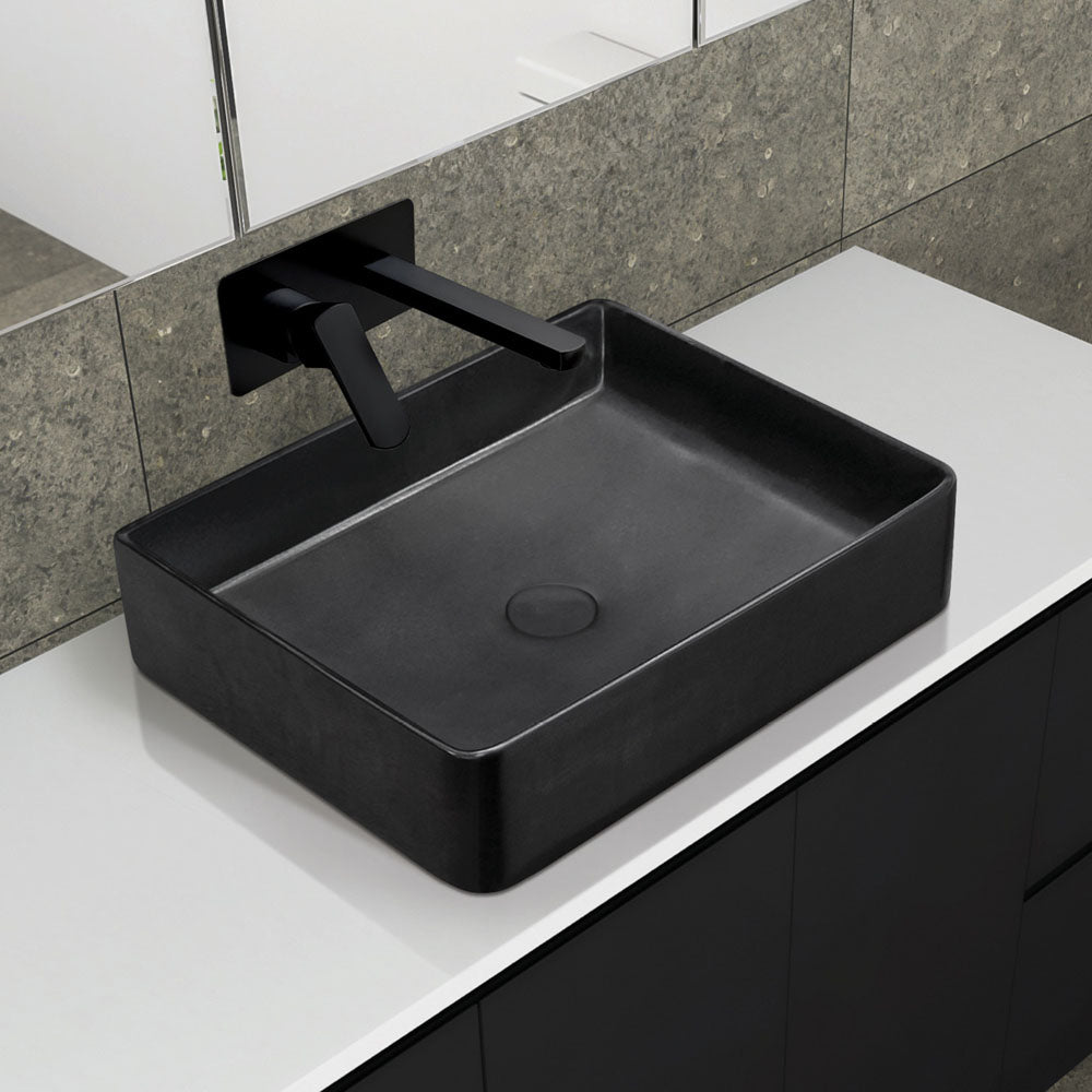 Fienza Luciana Above Counter Basin 510 x 405 x 110mm, Matte Black