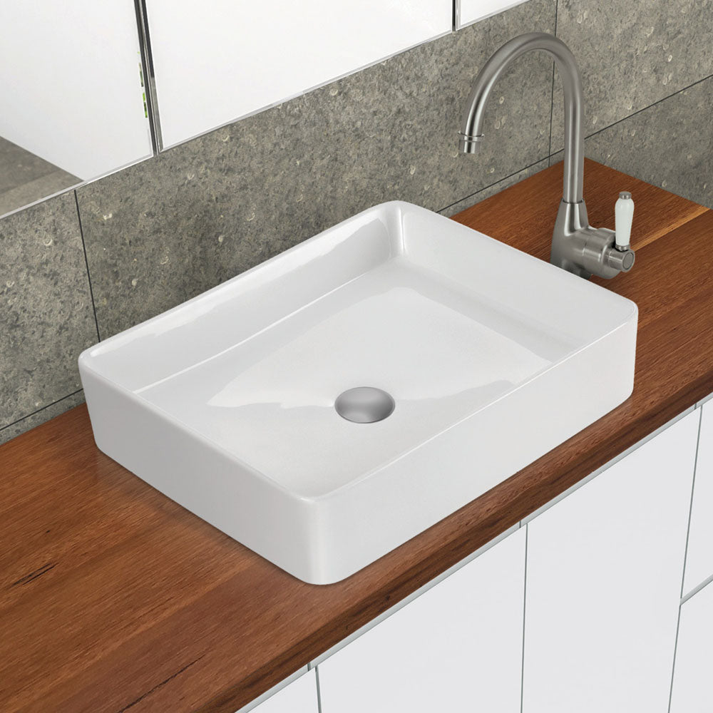 Fienza Luciana Above Counter Basin 510 x 405 x 110mm, Gloss White